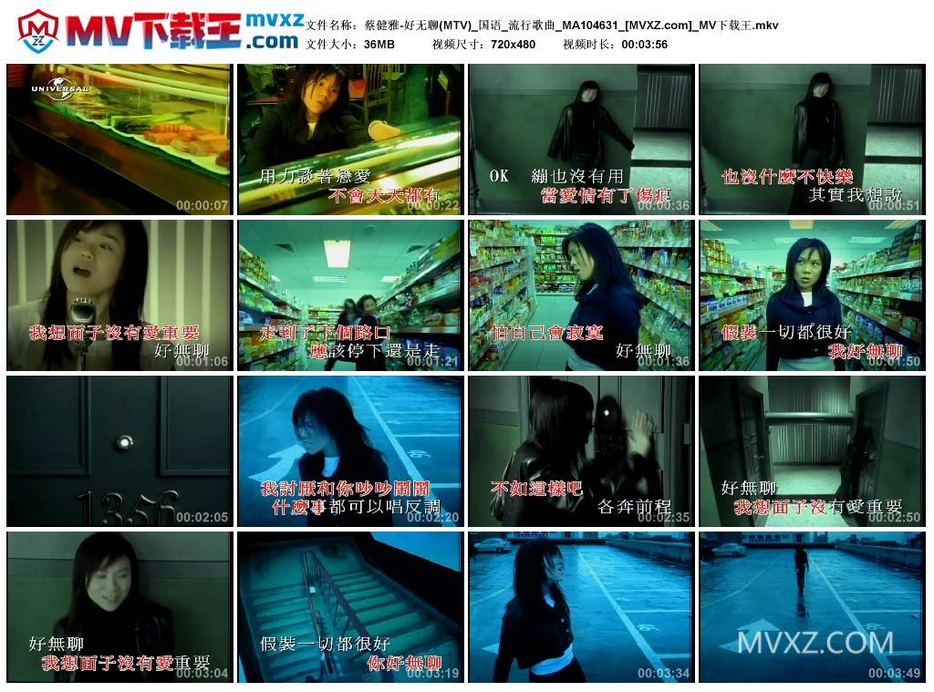 蔡健雅-好无聊(MTV)_国语_流行歌曲_MA104631
